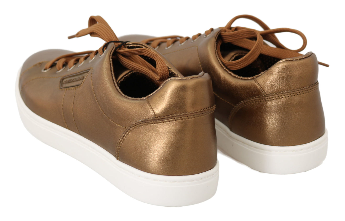 Dolce & Gabbana Golden Metallic Leather Sneakers EU39 / US6