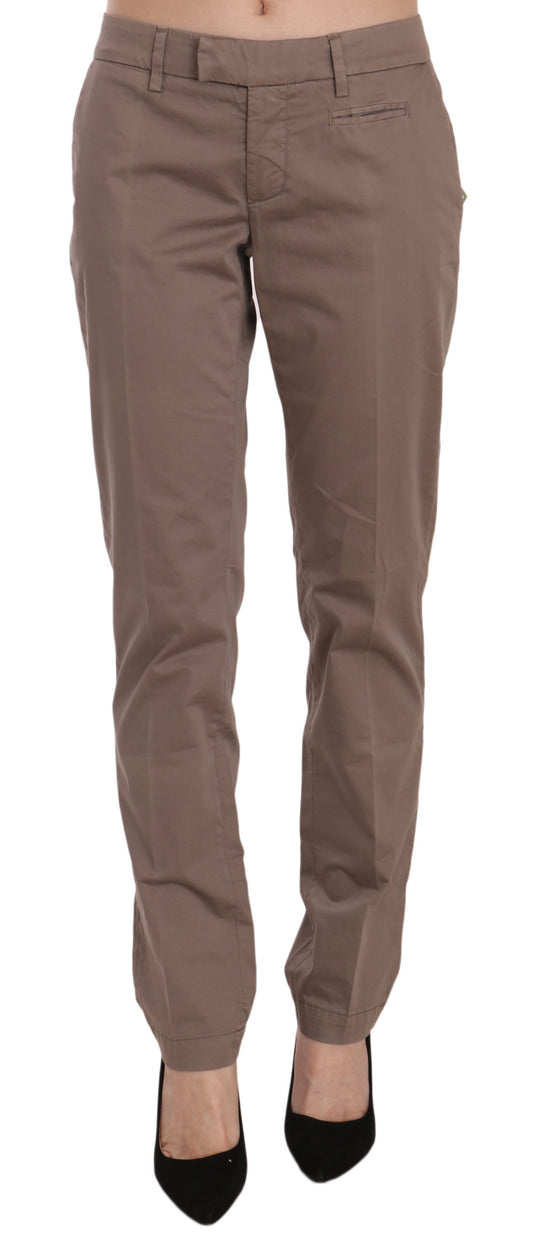 Dondup Chic Brown Straight Cut Trousers W31