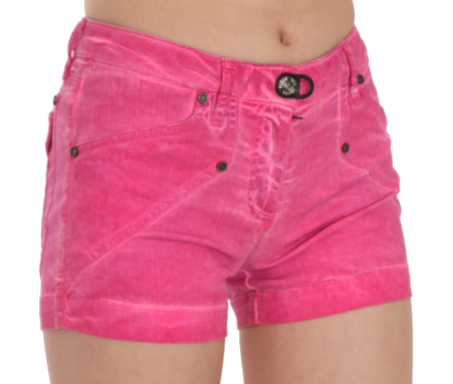 PLEIN SUD Chic Pink Mid Waist Mini Shorts IT38 | XS