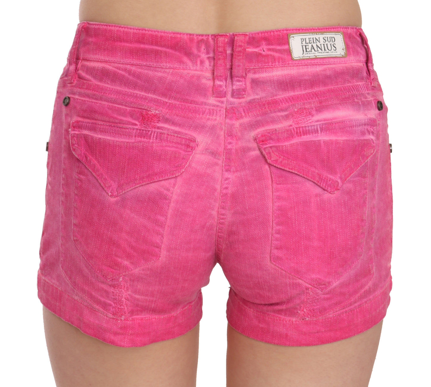 PLEIN SUD Chic Pink Mid Waist Mini Shorts IT38 | XS