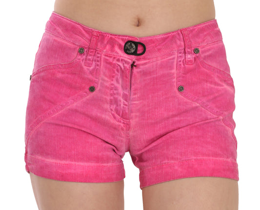 PLEIN SUD Chic Pink Mid Waist Mini Shorts IT38 | XS