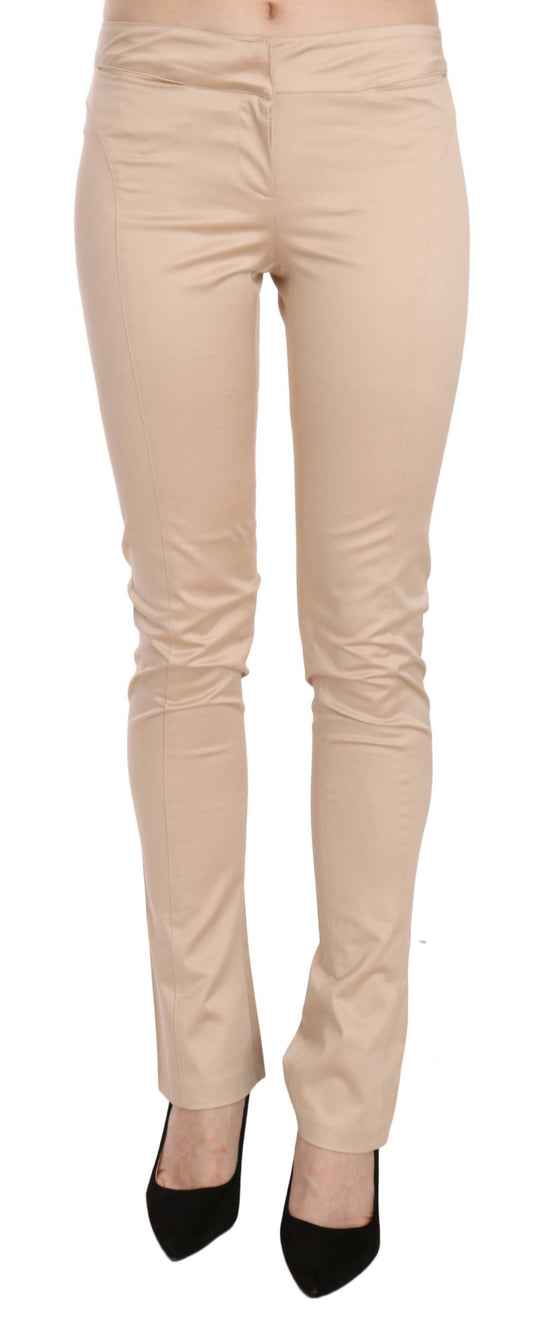 Just Cavalli Elegant Cream Low Waist Skinny Trousers IT38 | XS