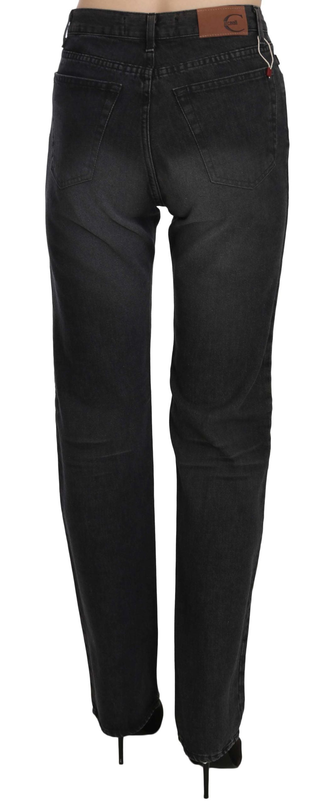 Just Cavalli Elevate Your Style: Chic Black High Waist Denim W30