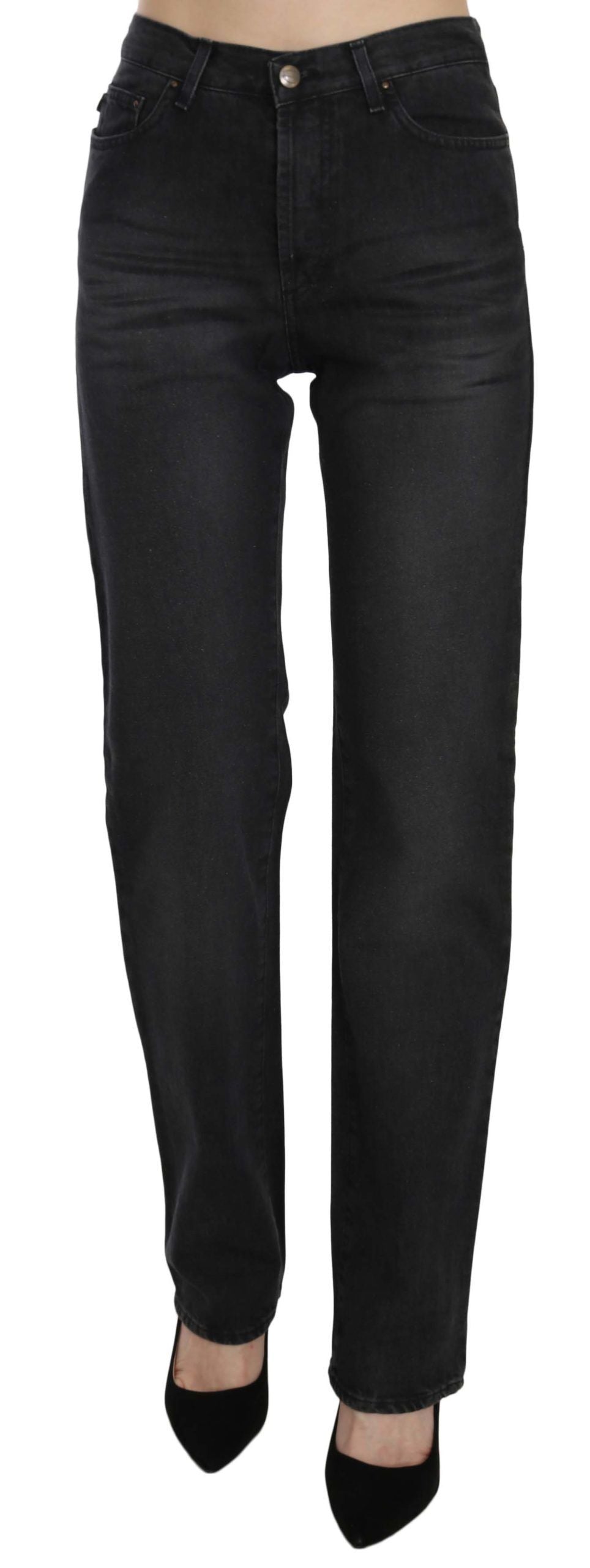 Just Cavalli Elevate Your Style: Chic Black High Waist Denim W30