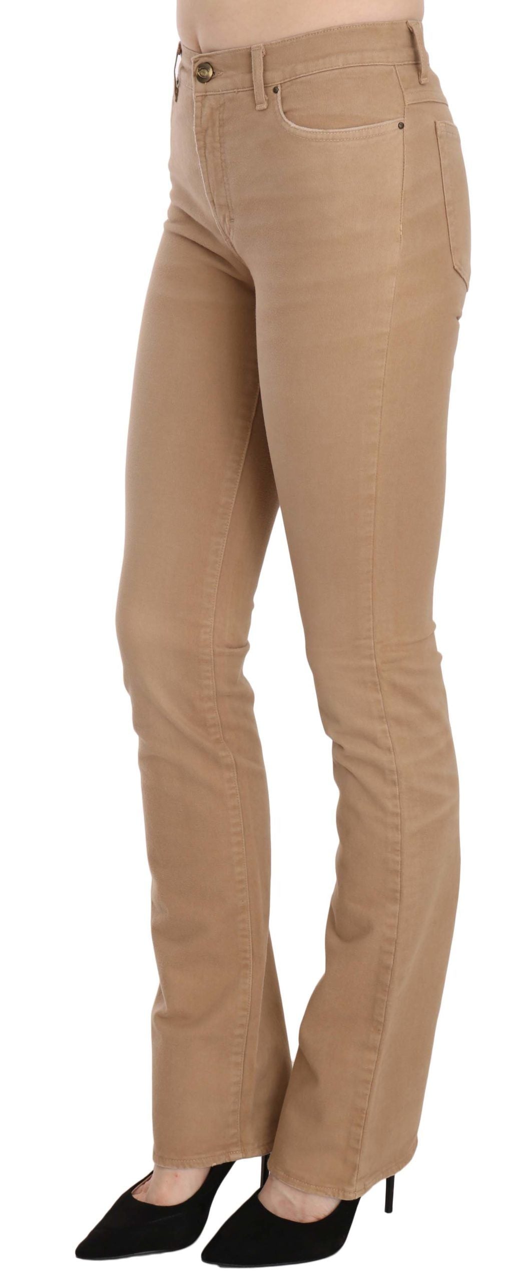 Just Cavalli Chic Brown Mid Waist Skinny Trousers W24