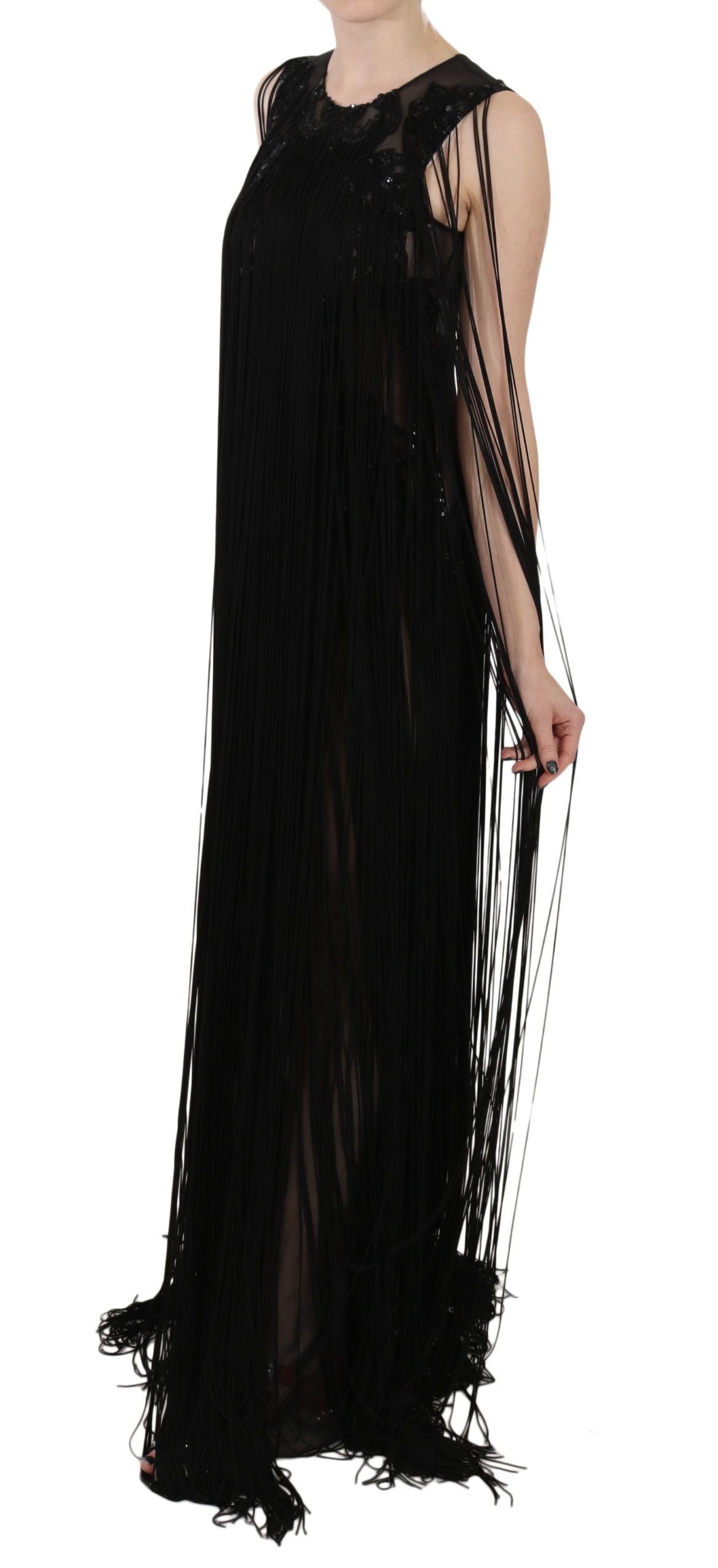 John Richmond Sheer Sequined Maxi Elegance Dress IT42 | M