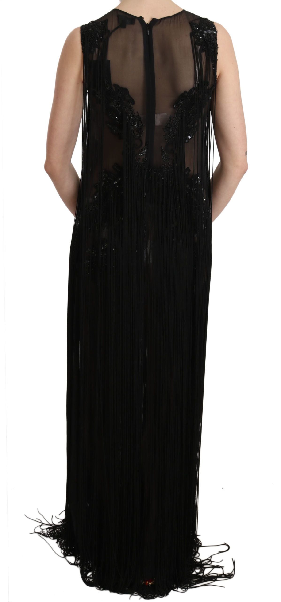 John Richmond Sheer Sequined Maxi Elegance Dress IT42 | M