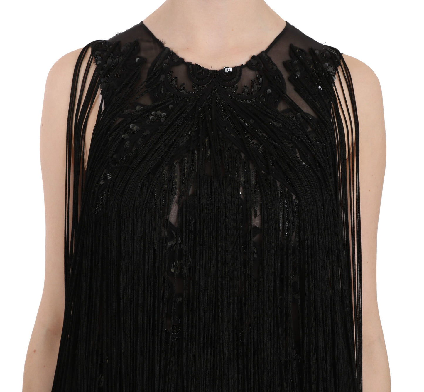 John Richmond Sheer Sequined Maxi Elegance Dress IT42 | M