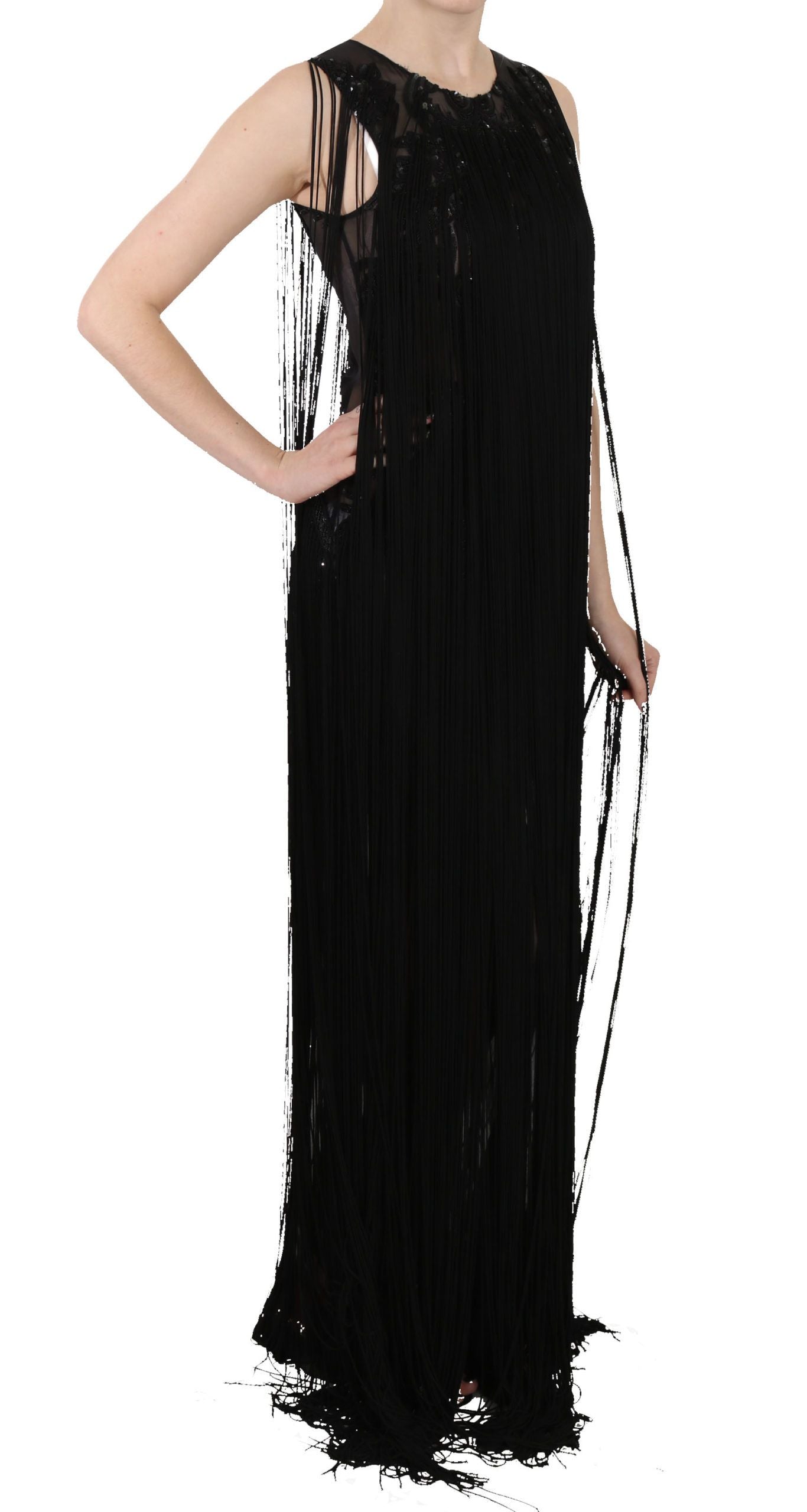 John Richmond Sheer Sequined Maxi Elegance Dress IT42 | M