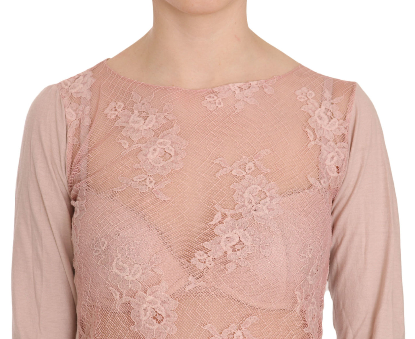 PINK MEMORIES Chic Pink See-Through Cotton Blouse IT42 | S