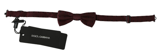 Dolce & Gabbana Elegant Silk Purple Dotted Bow Tie