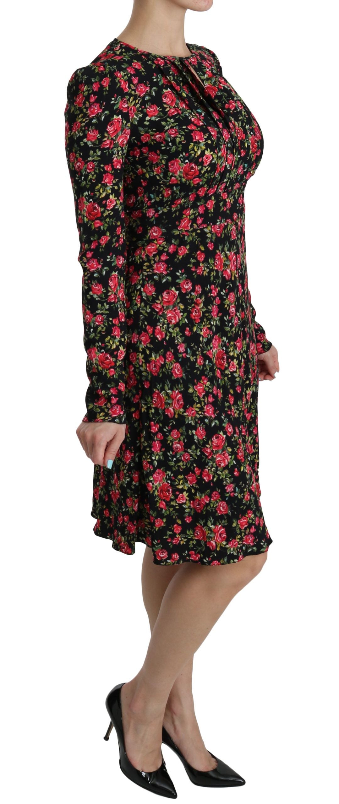 Dolce & Gabbana Floral A-Line Viscose Knee Length Dress IT38 | XS