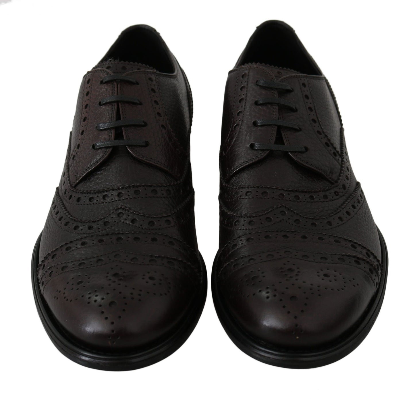 Dolce & Gabbana Elegant Mens Leather Derby Dress Shoes EU39 / US6