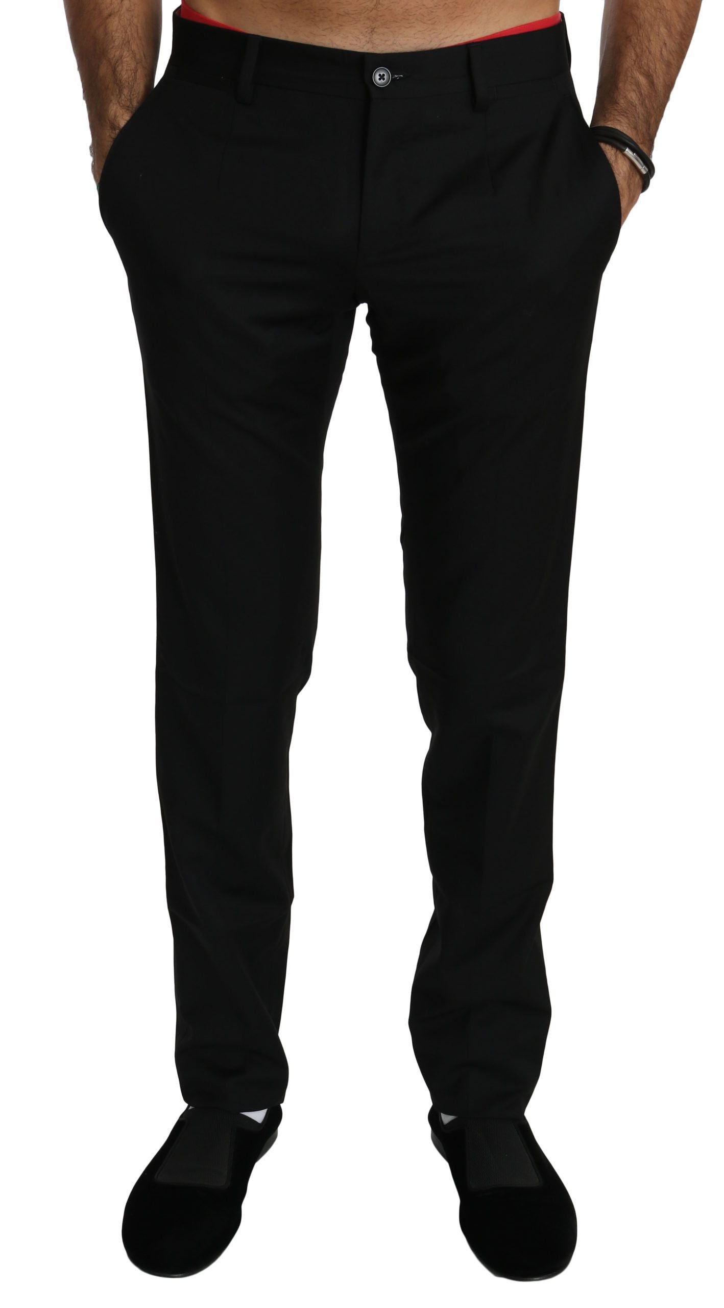 Dolce & Gabbana Elegant Black Wool Dress Pants IT44 / XS