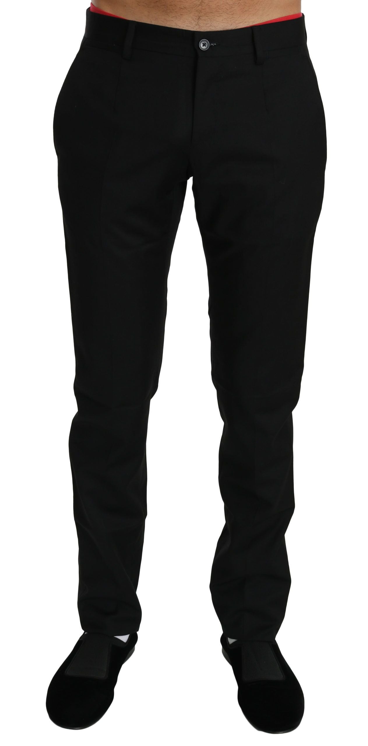 Dolce & Gabbana Elegant Black Wool Dress Pants IT44 / XS