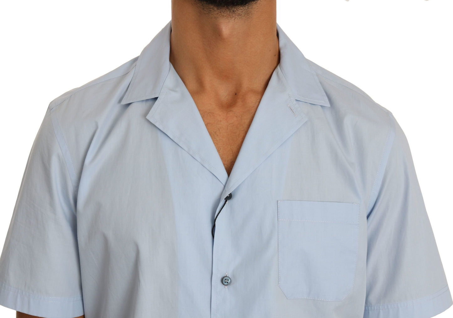 Dolce & Gabbana Elegant Blue Cotton Casual Shirt IT40 | M