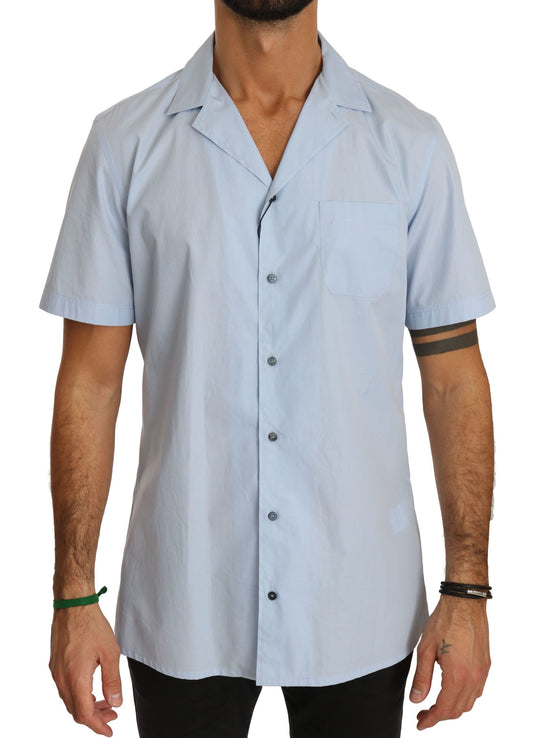 Dolce & Gabbana Elegant Blue Cotton Casual Shirt IT40 | M