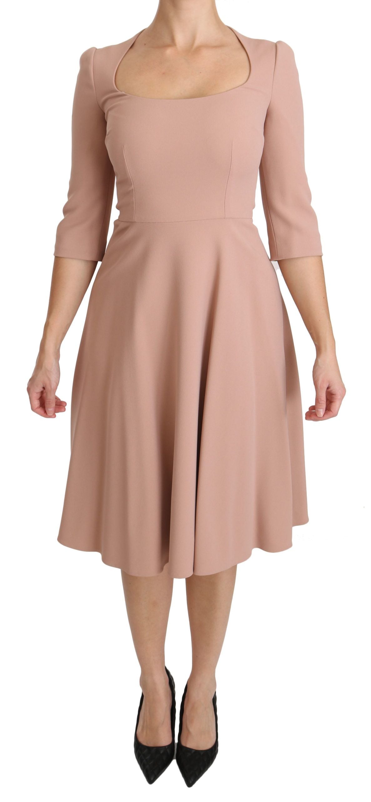 Dolce & Gabbana Elegant Light Pink A-Line Knee Length Dress IT38 | XS