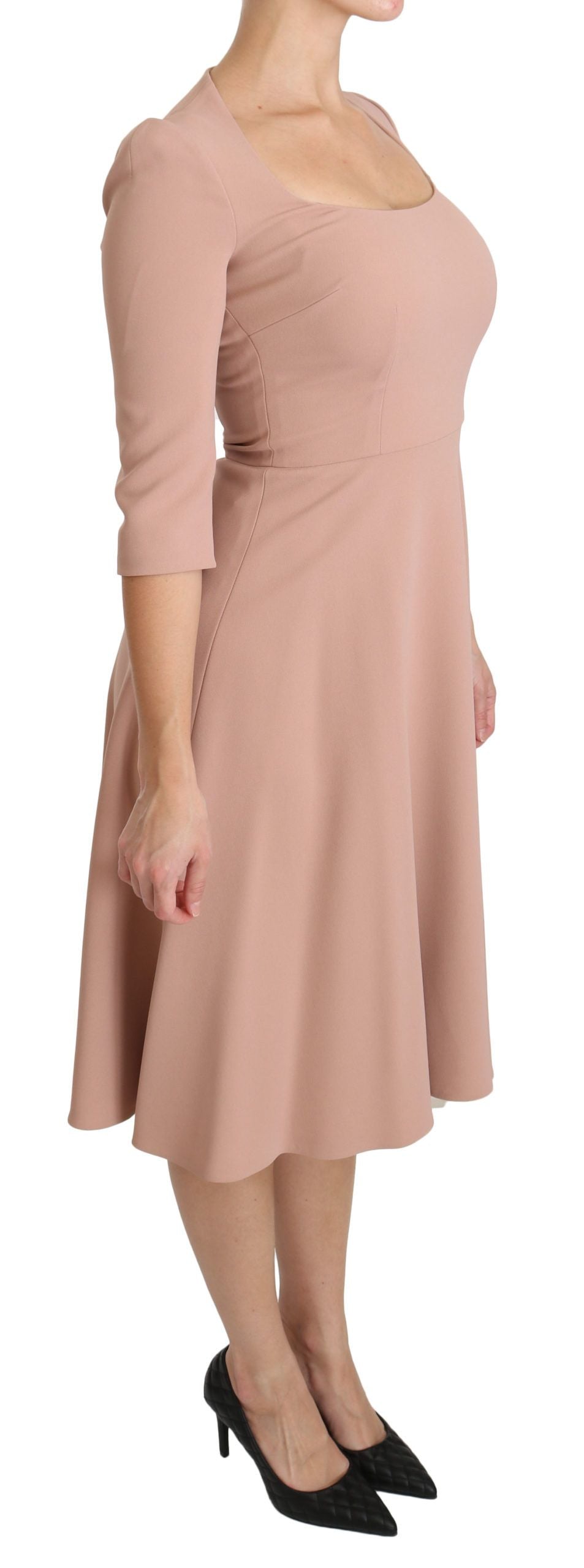 Dolce & Gabbana Elegant Light Pink A-Line Knee Length Dress IT38 | XS