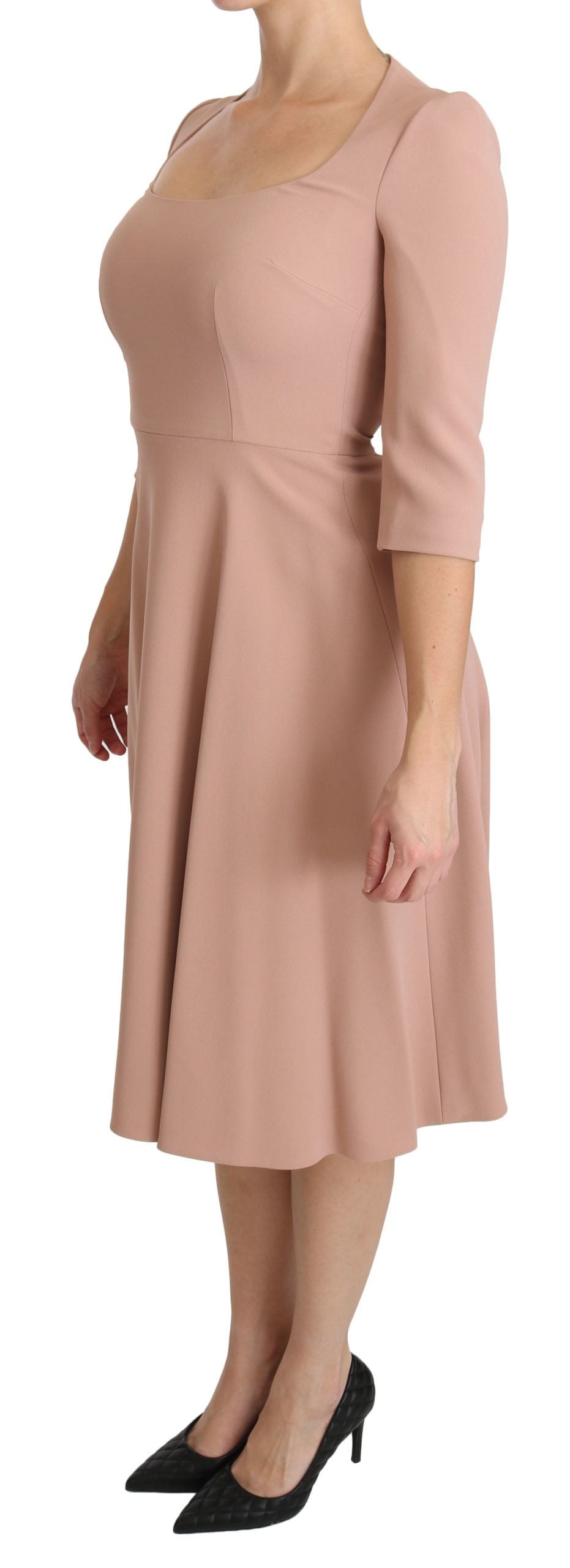 Dolce & Gabbana Elegant Light Pink A-Line Knee Length Dress IT38 | XS