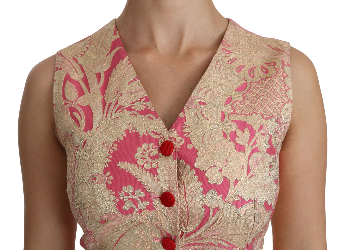 Dolce & Gabbana Elegant Silk Blend V-Neck Vest Top IT38 | XS