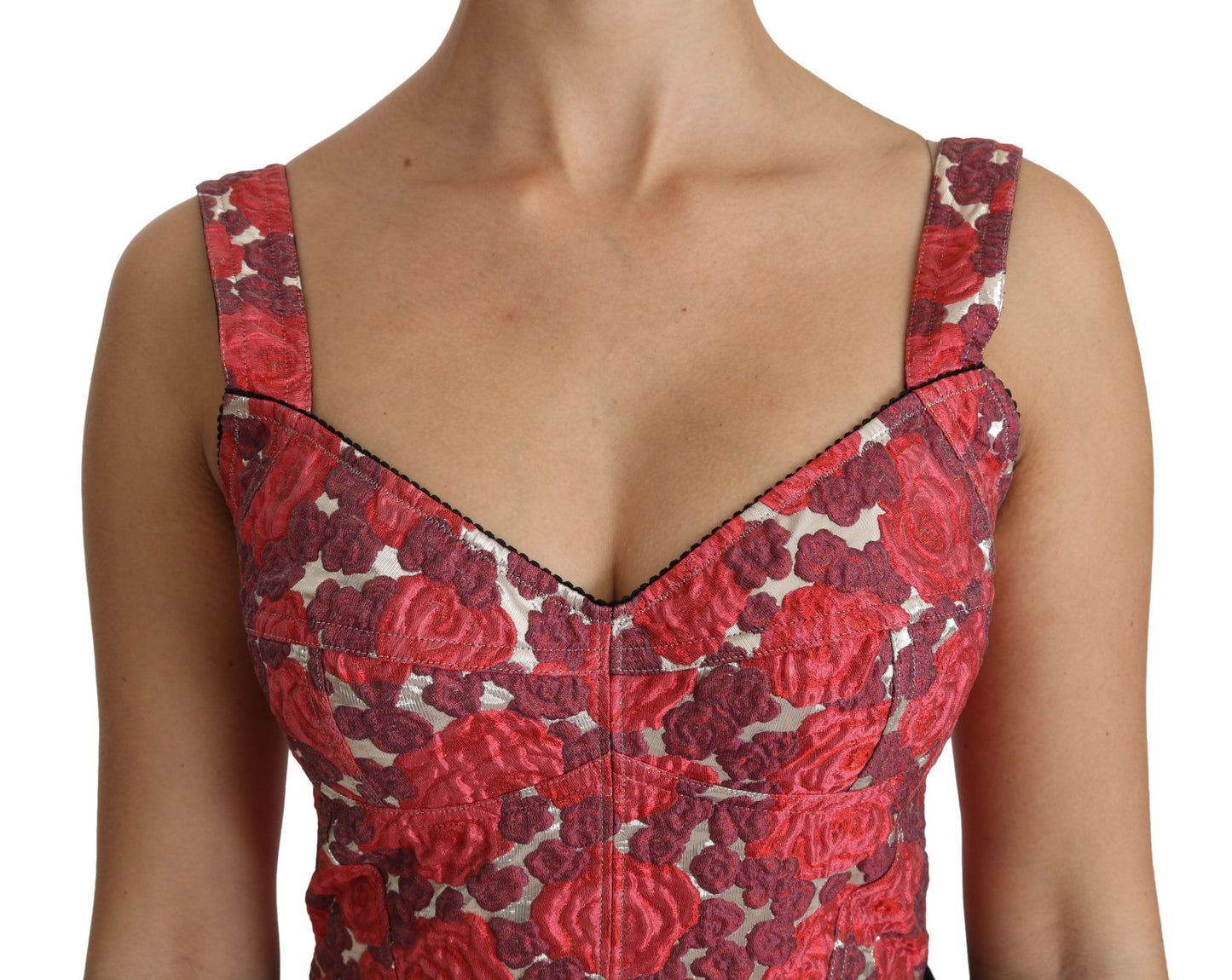 Dolce & Gabbana Elegant Floral Brocade Cropped Top IT36 / XS