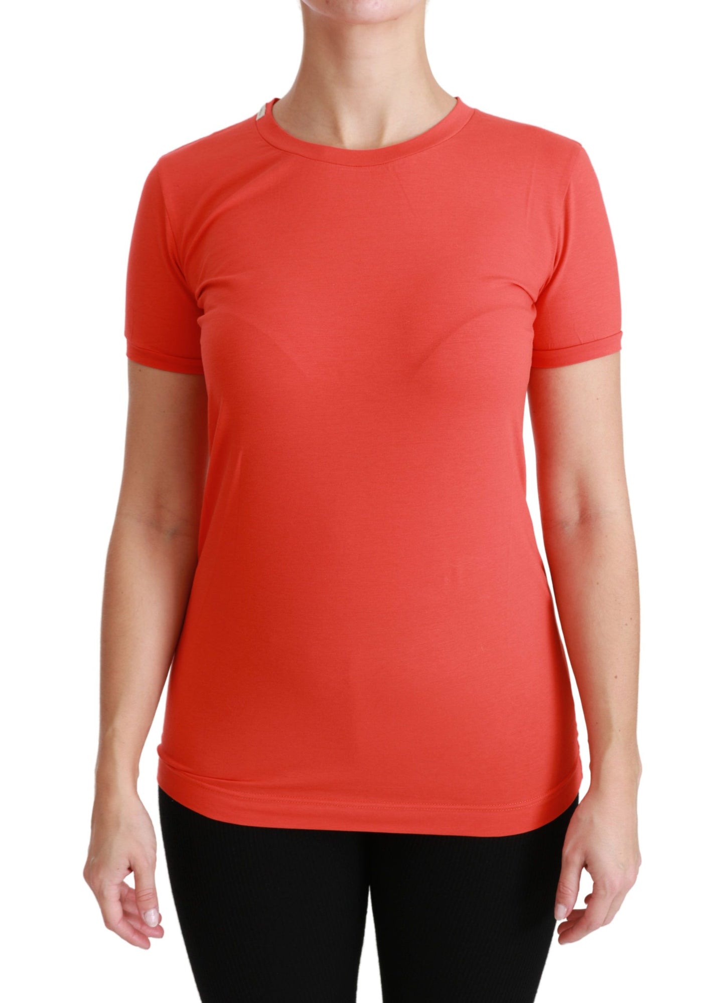 Dolce & Gabbana Elegant Red Crewneck Short Sleeve Tee IT36 / XS