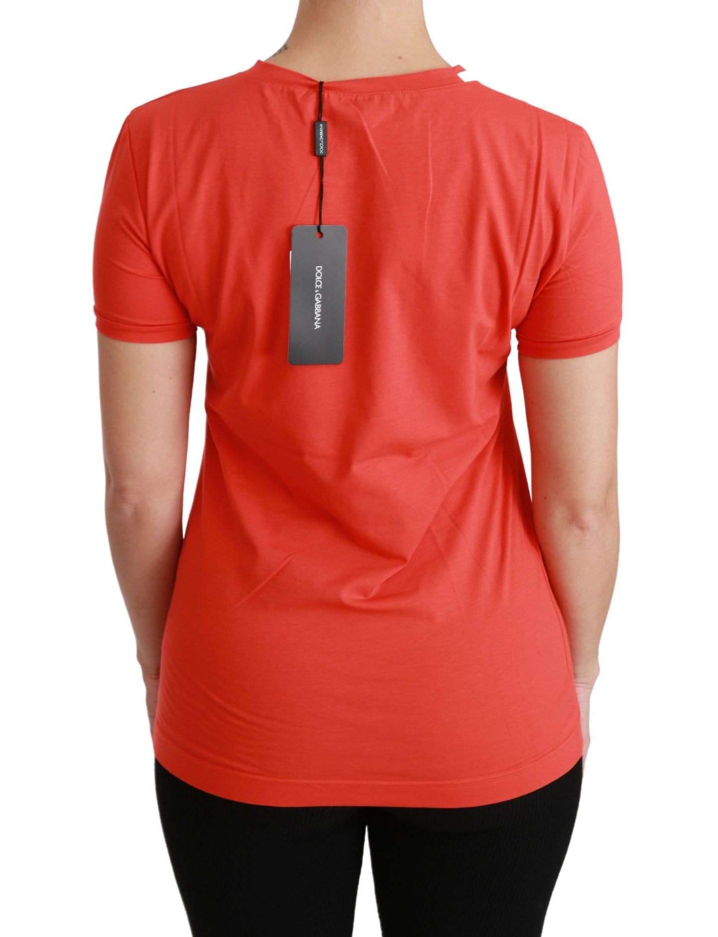 Dolce & Gabbana Elegant Red Crewneck Short Sleeve Tee IT36 / XS