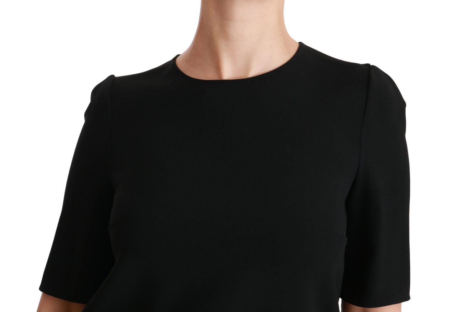 Dolce & Gabbana Elegant Black Stretch Blouse Top IT40 | S