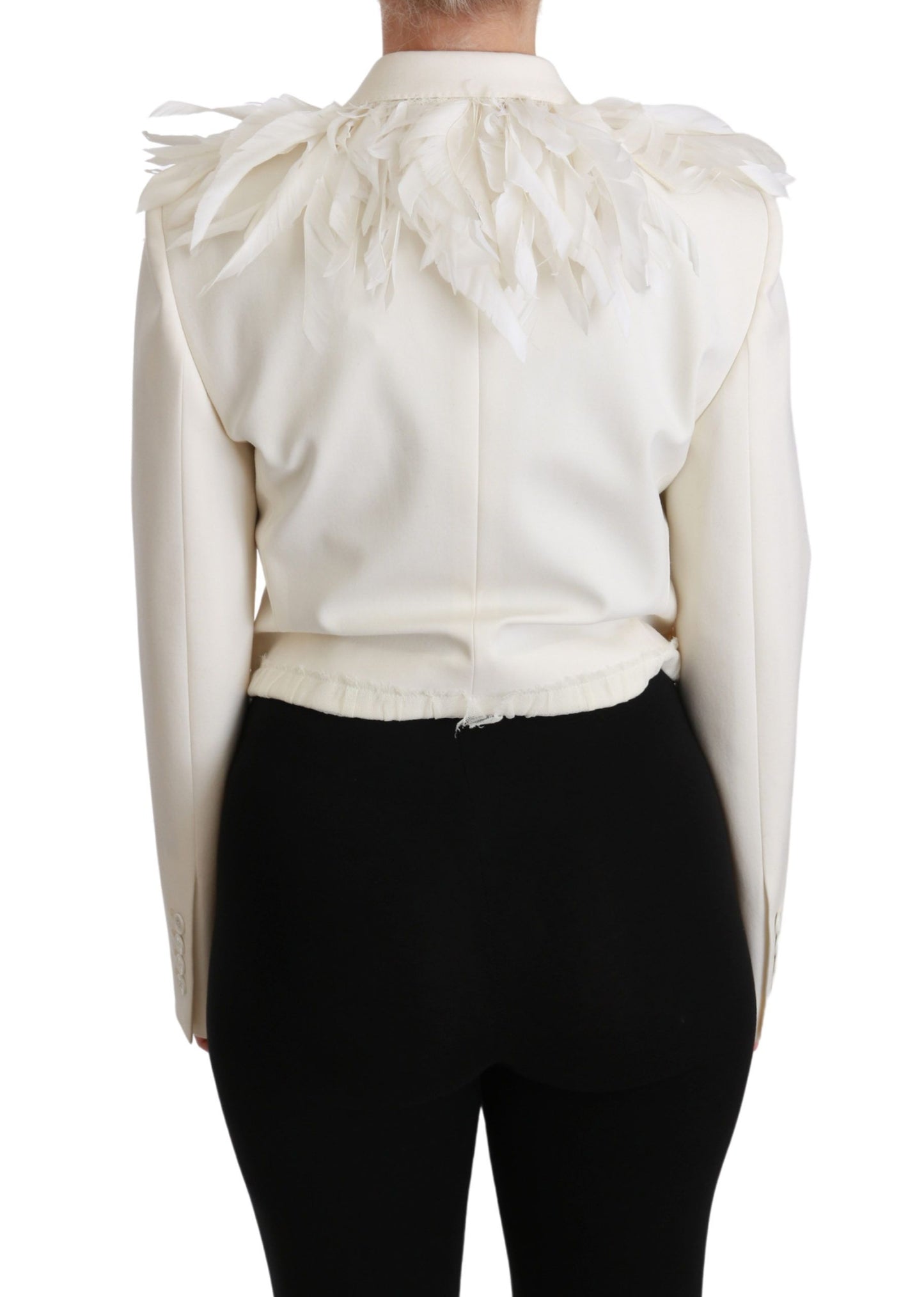 Dolce & Gabbana Elegant White Double Breasted Blazer Jacket IT40 | S