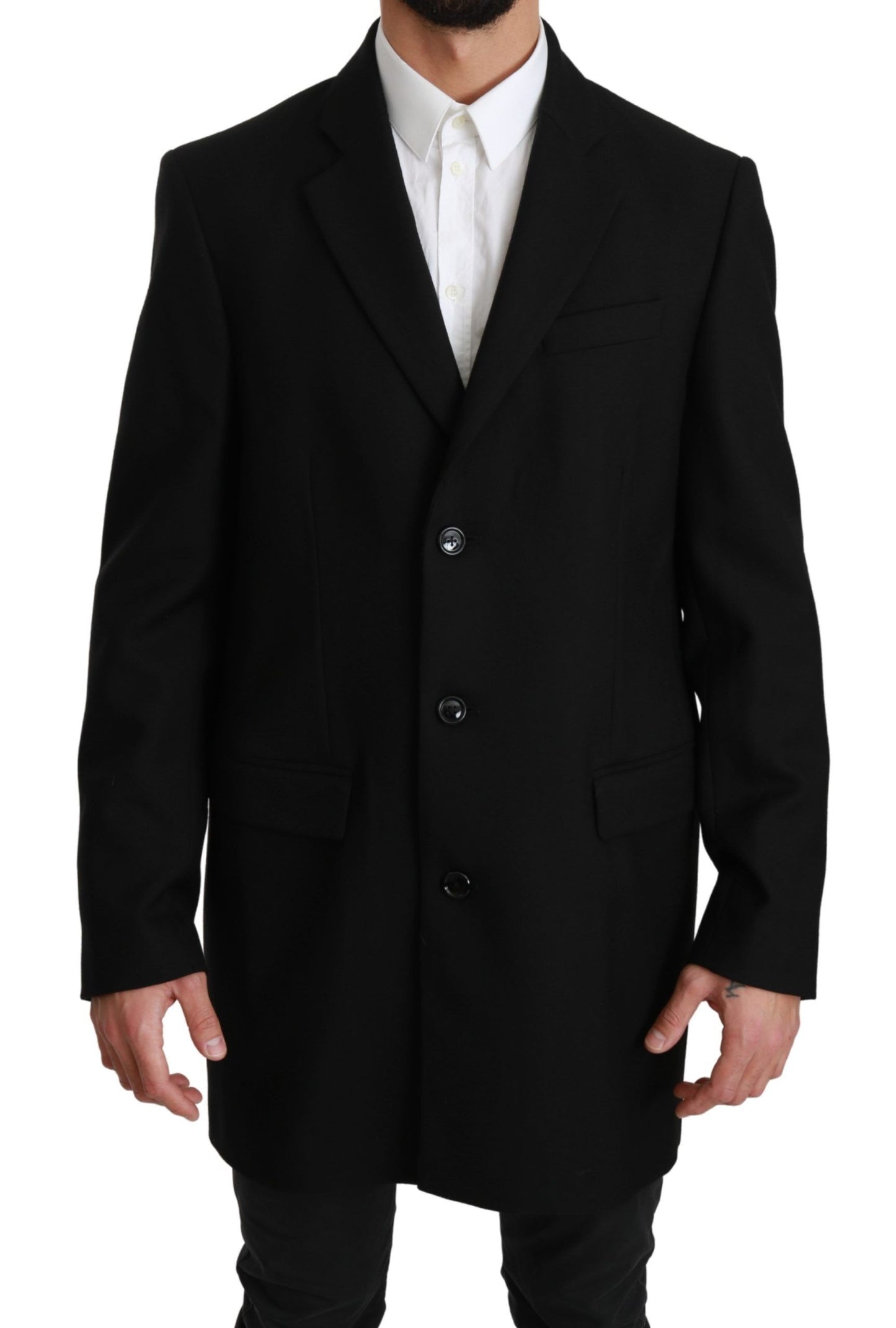 Dolce & Gabbana Elegant Black Wool Formal Blazer IT50 / L