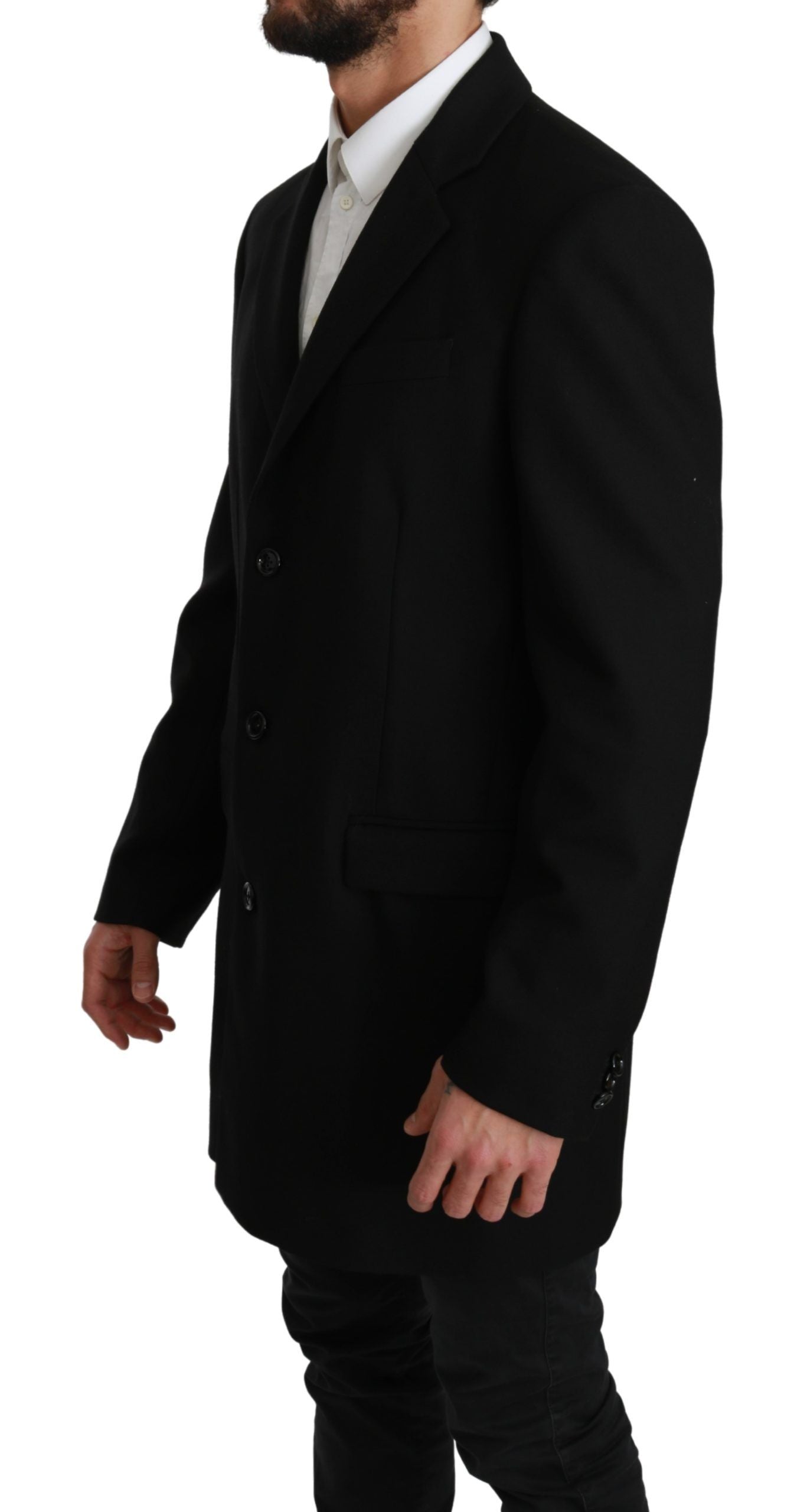 Dolce & Gabbana Elegant Black Wool Formal Blazer IT50 / L