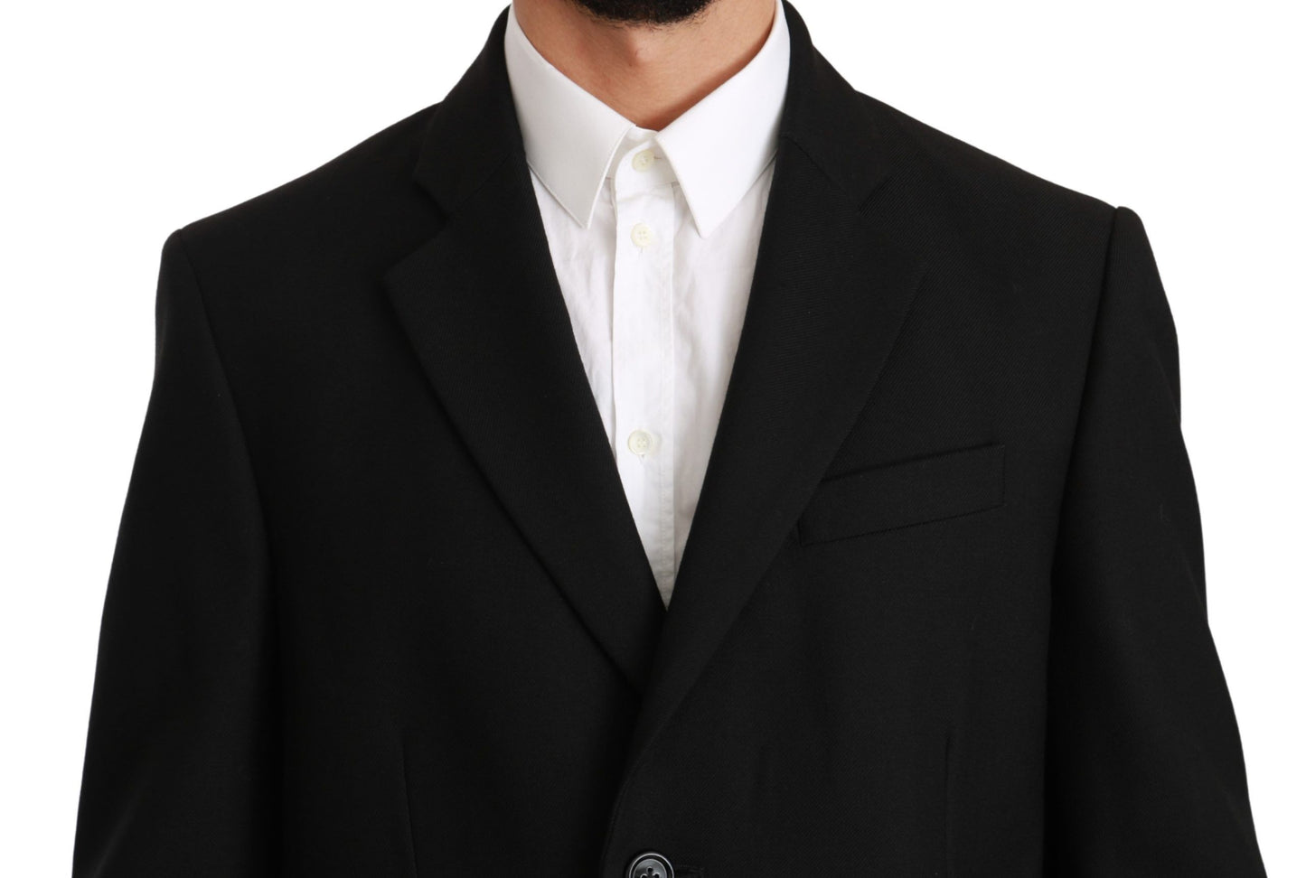 Dolce & Gabbana Elegant Black Wool Formal Blazer IT50 / L