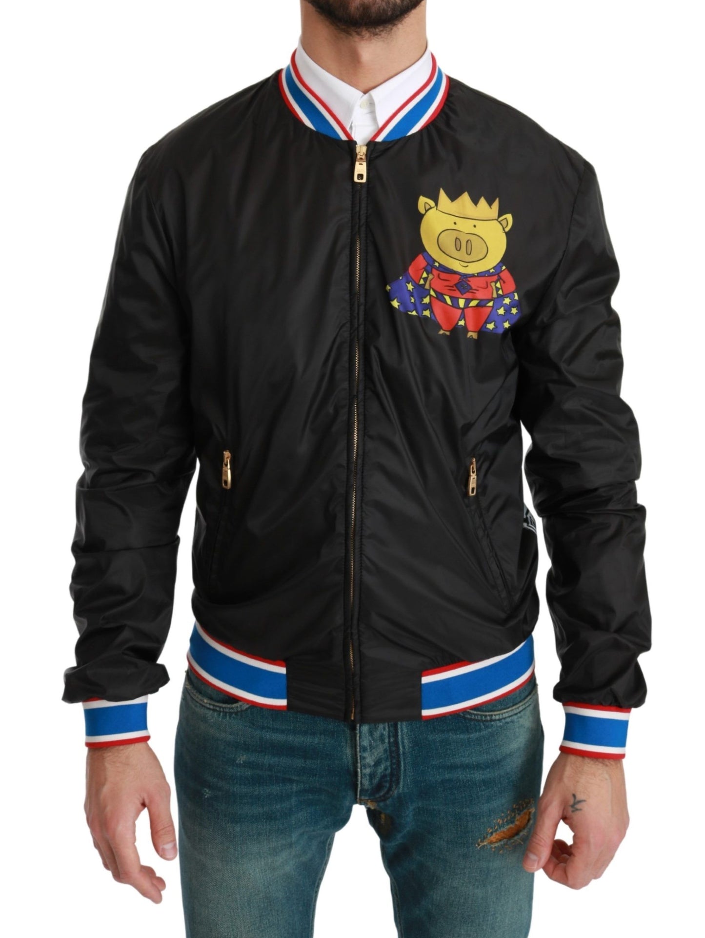 Dolce & Gabbana Elegant Multicolor Motive Bomber  Jacket IT52 / L