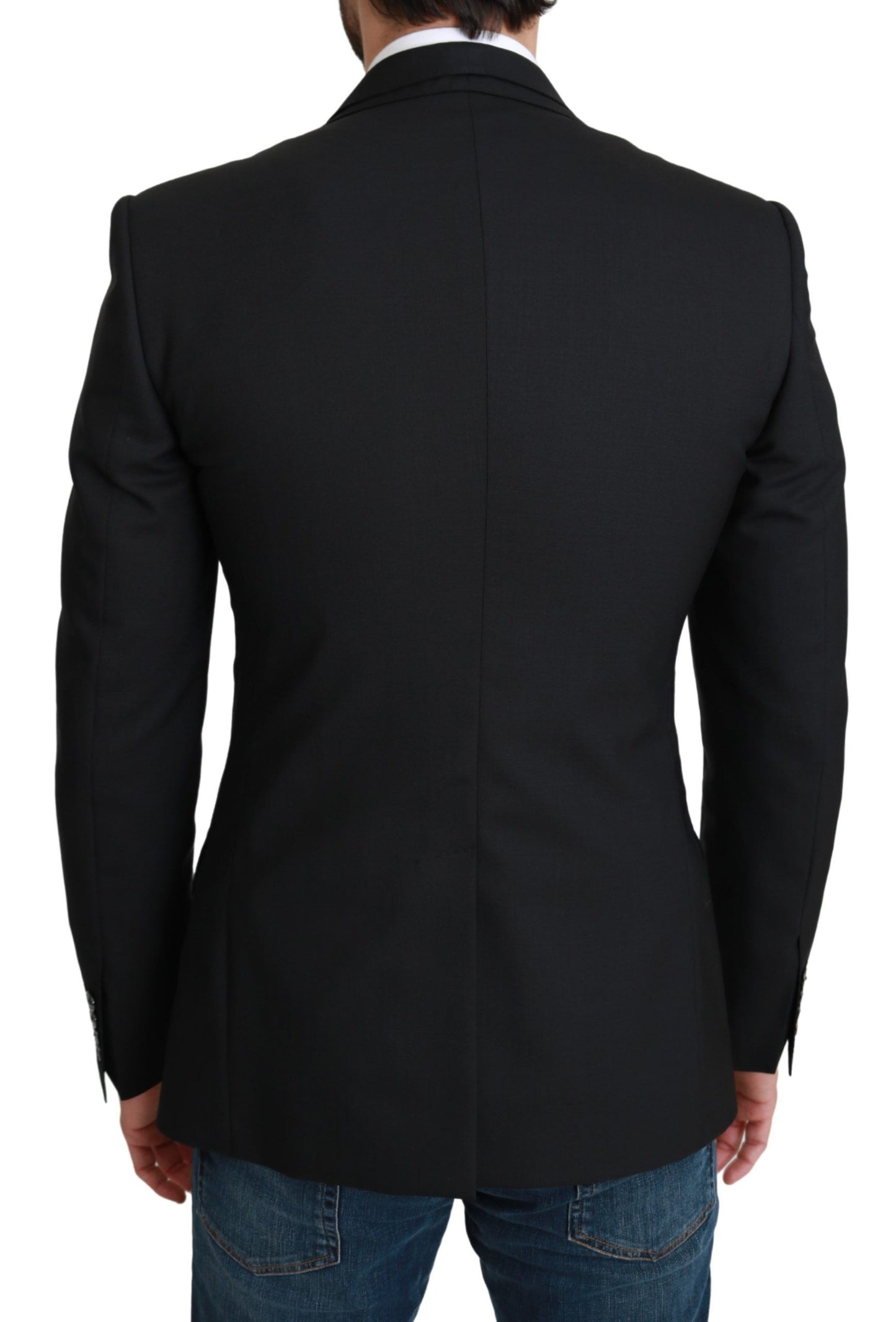 Dolce & Gabbana Elegant Black Virgin Wool Formal Blazer IT46 / S