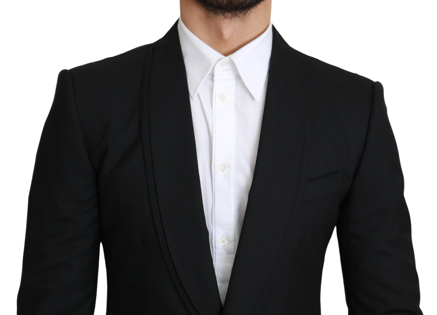 Dolce & Gabbana Elegant Black Virgin Wool Formal Blazer IT46 / S