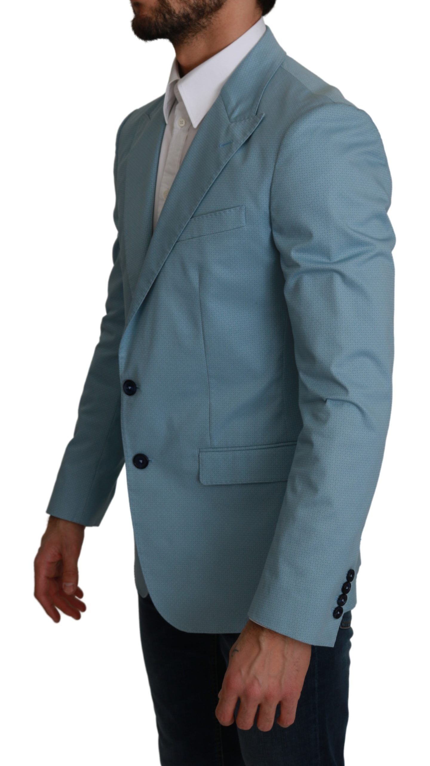 Dolce & Gabbana Elegant Blue Fantasy Pattern Blazer IT48 / M