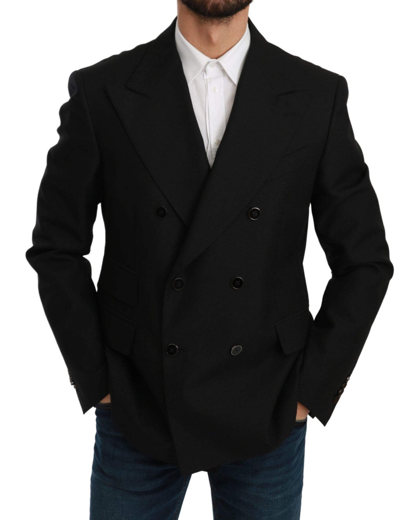 Dolce & Gabbana Elegant Black Slim Fit Formal Blazer IT54 / XL