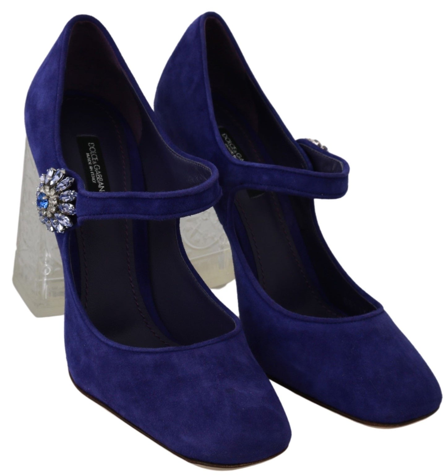 Dolce & Gabbana Elegant Purple Suede Mary Janes Pumps EU36 / US5.5