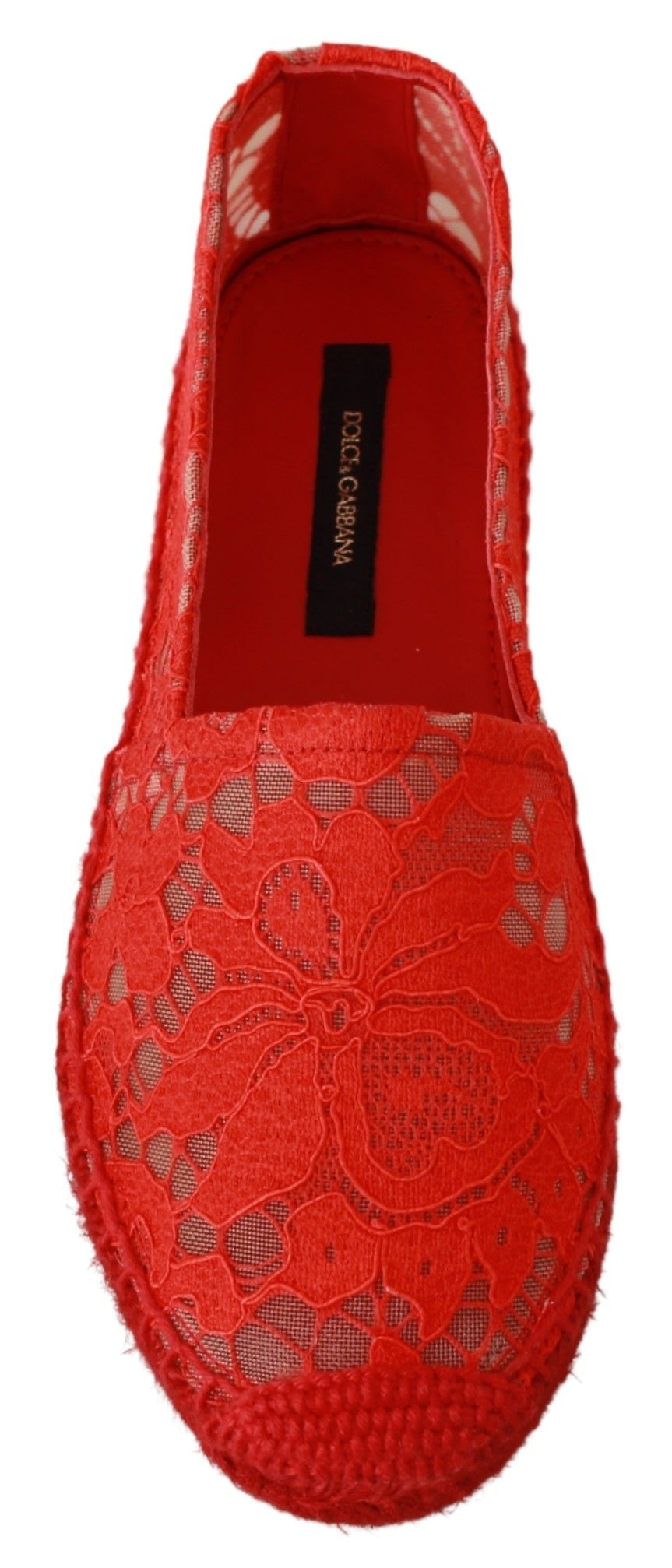 Dolce & Gabbana Red Viscose Espadrilles Flat Shoes EU37 / US6.5