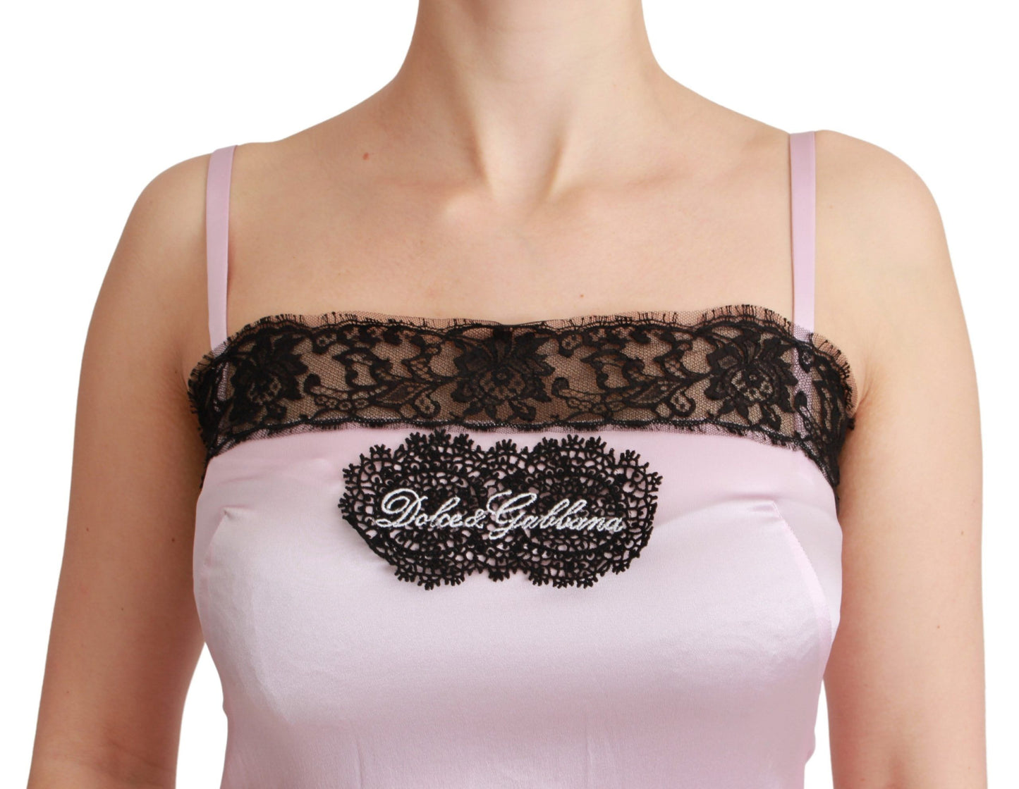 Dolce & Gabbana Elegant Silk Lace Detail Tank Top IT48 / XXL