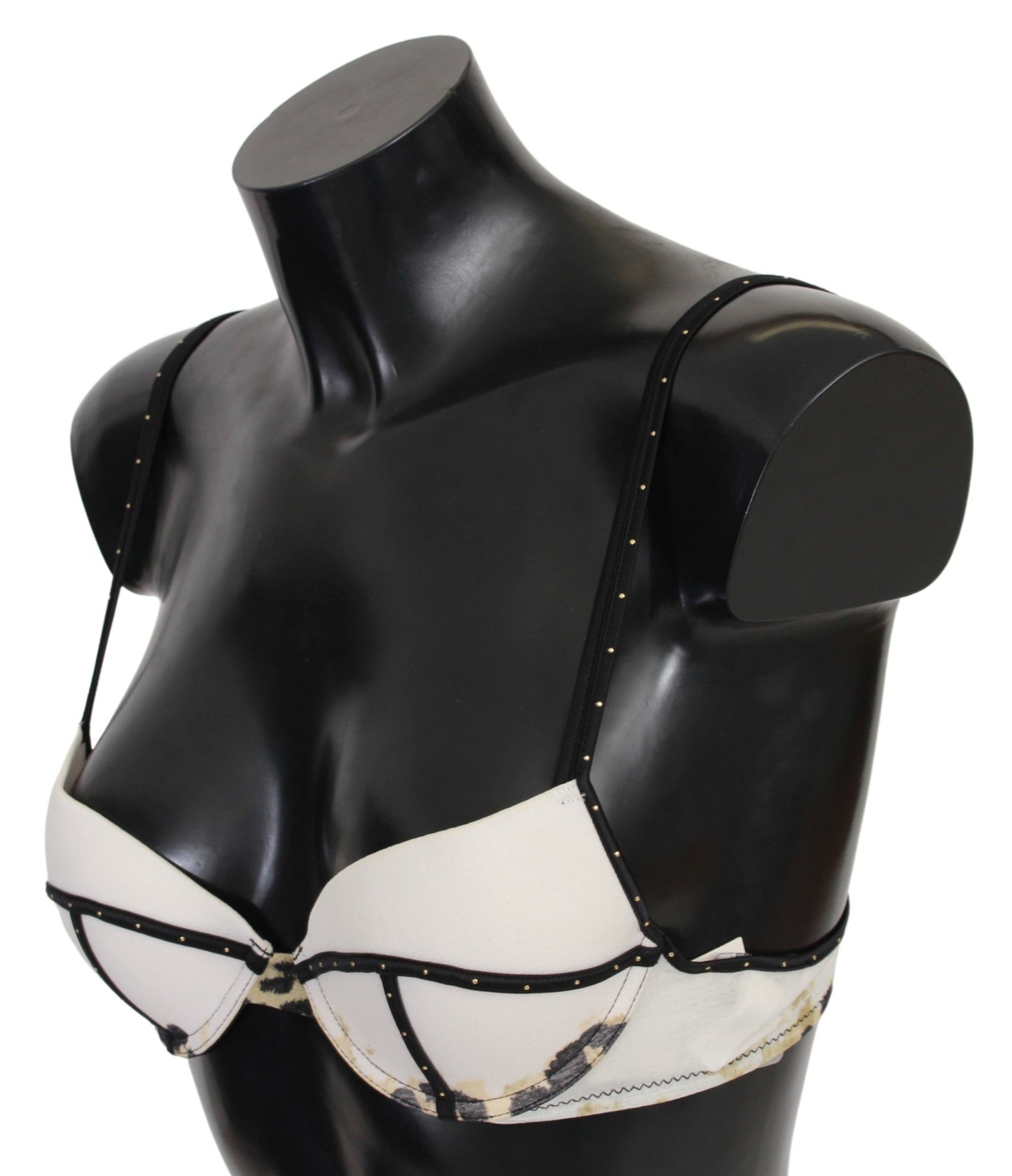 Just Cavalli Elegant White Push-Up Bra With Logo Details IT2 | S