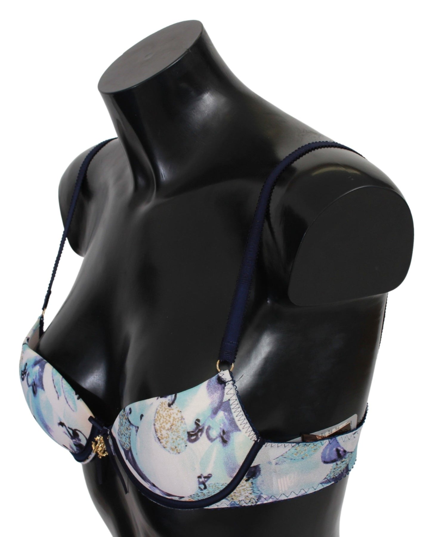 Roberto Cavalli Elegant Push-Up Bra in Blue Print IT1 | XS