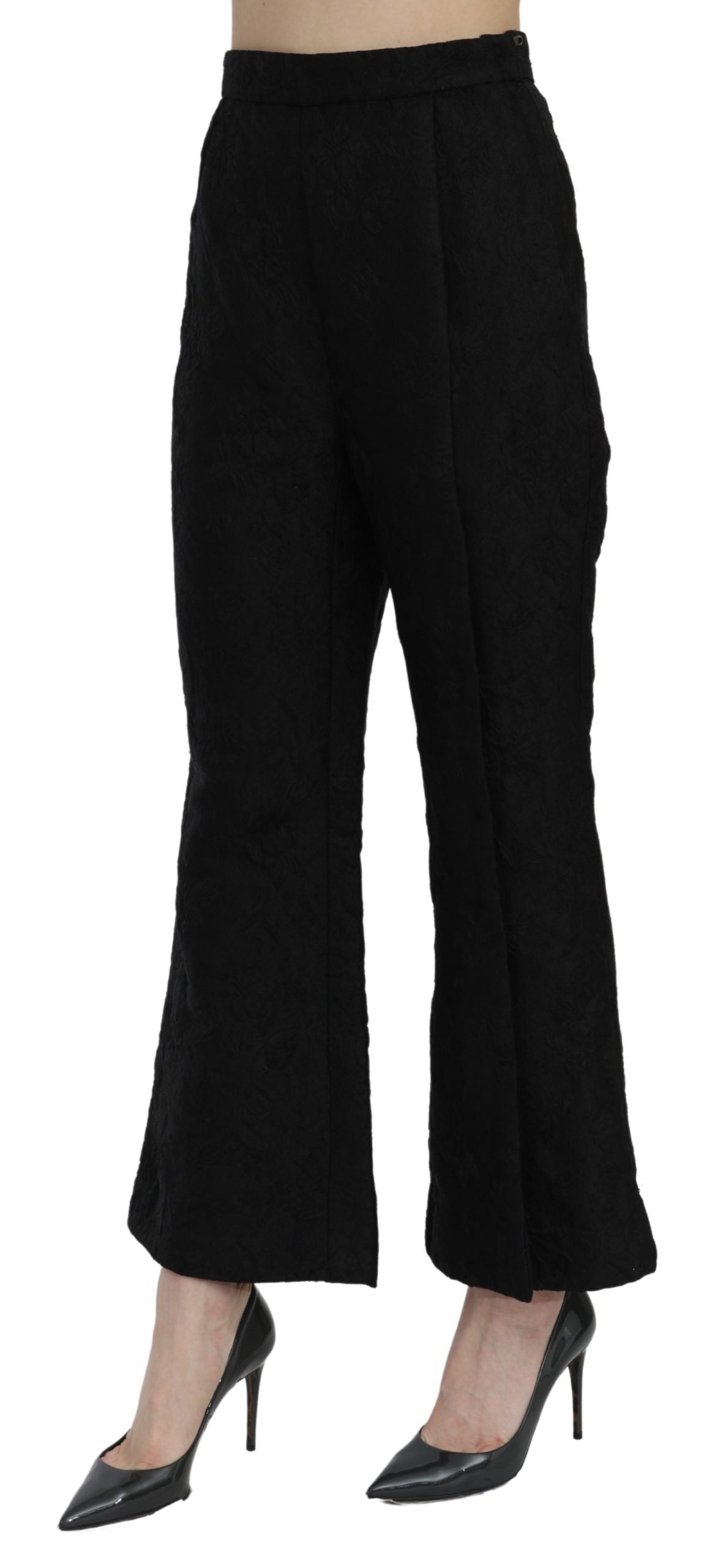 Dolce & Gabbana Chic High Waist Flared Cropped Pants IT40 / S