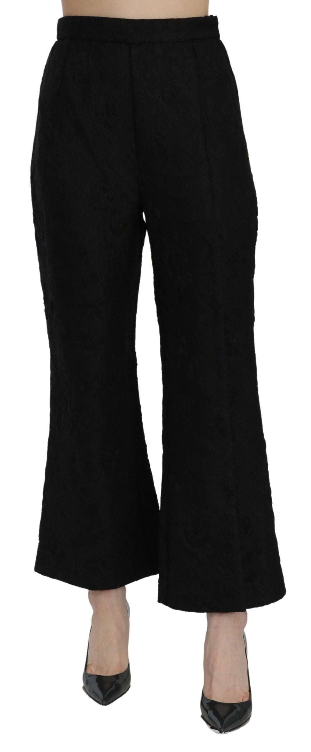 Dolce & Gabbana Chic High Waist Flared Cropped Pants IT40 / S