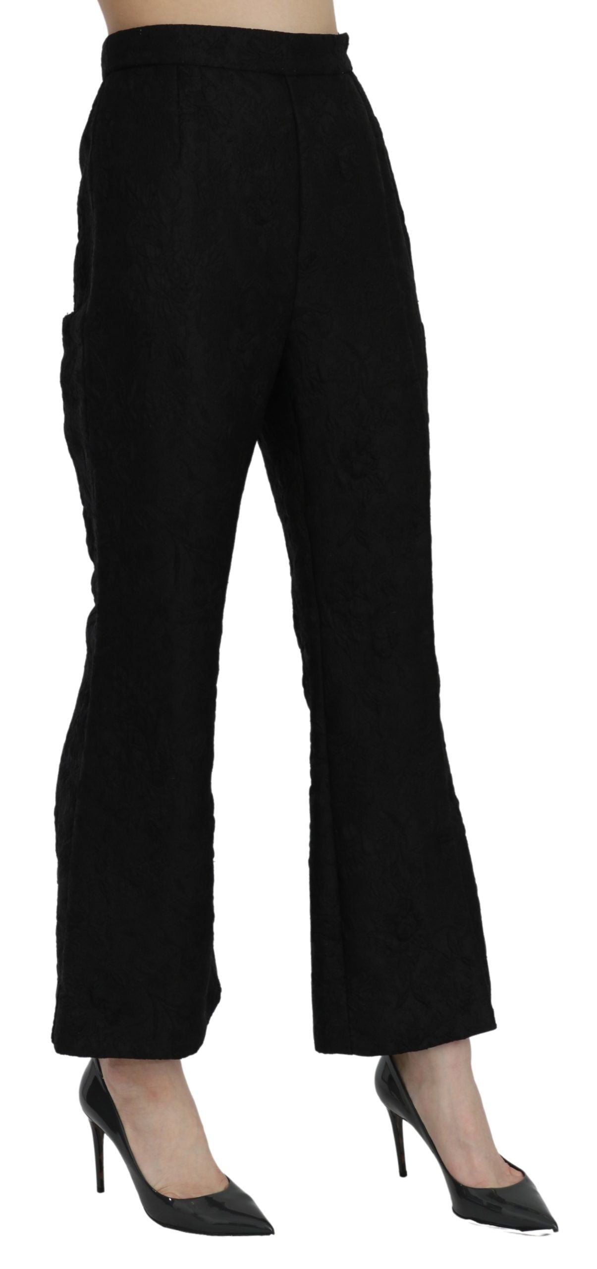 Dolce & Gabbana Chic High Waist Flared Cropped Pants IT40 / S