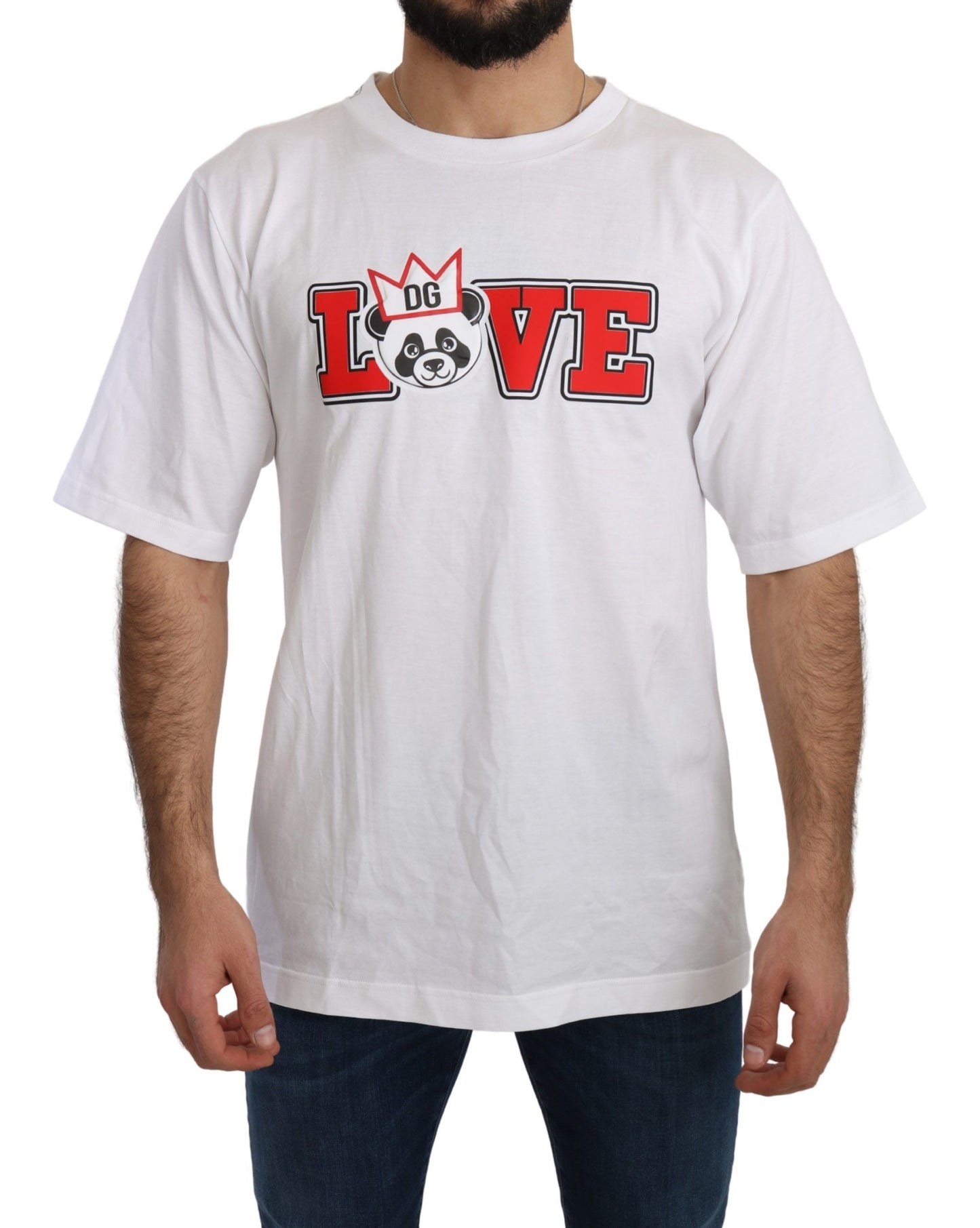 Dolce & Gabbana Panda Love Slim Fit Crewneck Tee IT44 / XS