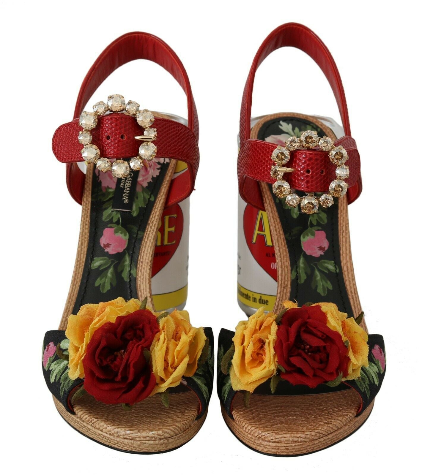 Dolce & Gabbana Multicolor Floral Crystal Embellished Sandals EU35 / US4.5