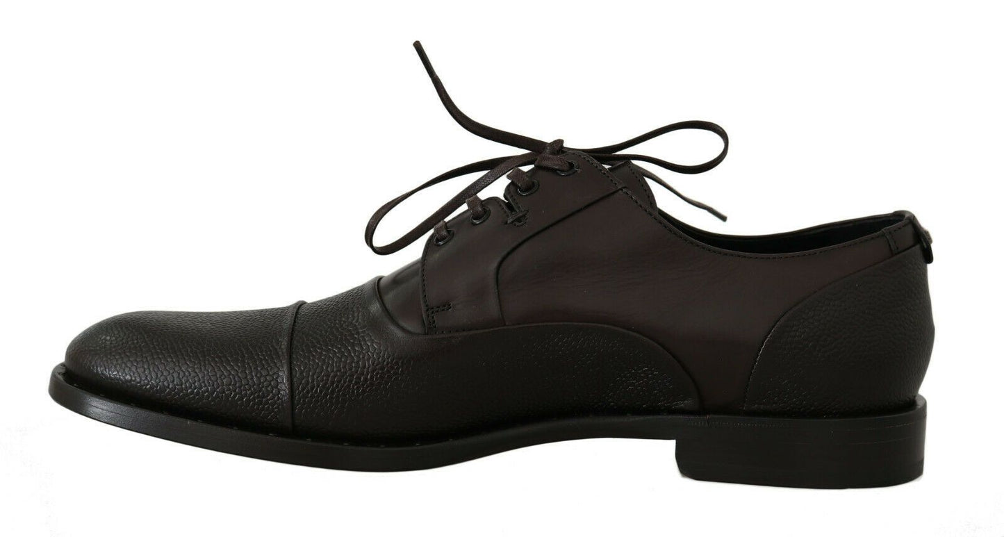 Dolce & Gabbana Elegant Brown Leather Formal Lace-ups EU40 / US7