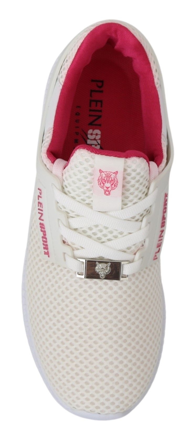 Philipp Plein Chic White Becky Sneakers with Pink Accents EU37 | US6.5